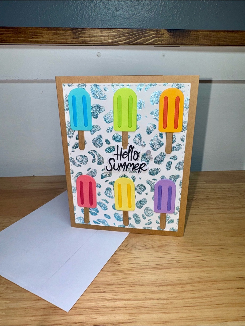 Hello Summer Popsicle Card– Handmade Greeting Card